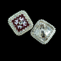 Palak Art Designer Kundan Stone And Meenakari Adjustable Ring