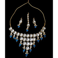 Palak Art Elegant Kundan Stone And Beads Designer Choker Set