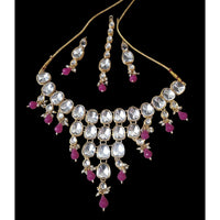 Palak Art Elegant Kundan Stone And Beads Designer Choker Set