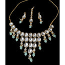 Palak Art Elegant Kundan Stone And Beads Designer Choker Set