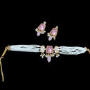Palak Art Classic Kundan Stone And Pearl Choker Necklace Set - (Pack of 3)