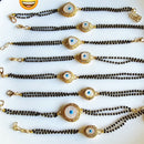 Palak Art Stylish Crystal Stone Mangalsutra Bracelet (Assorted Design)