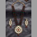 Palak Art Elegant Kundan Stone And Pearl Designer Necklace Set
