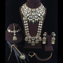 Rudraksh Art Gold Plated Kundan Stone And Beads Bridal Set