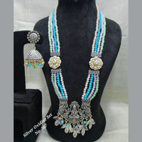 Jyoti Arts Oxidised Plated Long Necklace Set