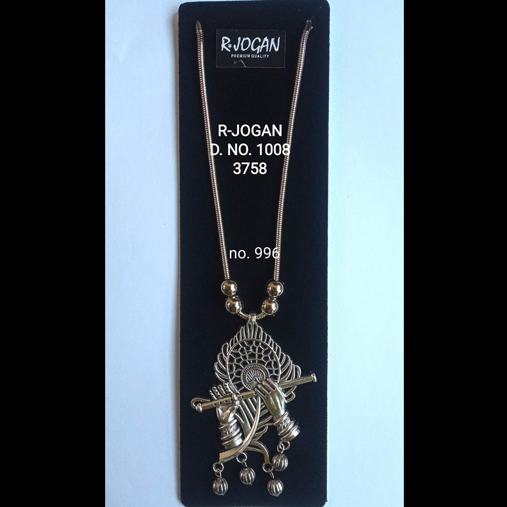 R Jogan Oxidised Plated Assorted Design Long Necklace