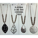 R Jogan Oxidised Plated Assorted Design Long Necklace