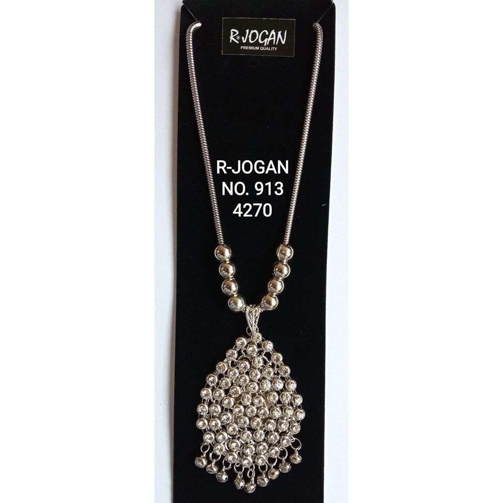 R Jogan Oxidised Plated Assorted Design Long Necklace