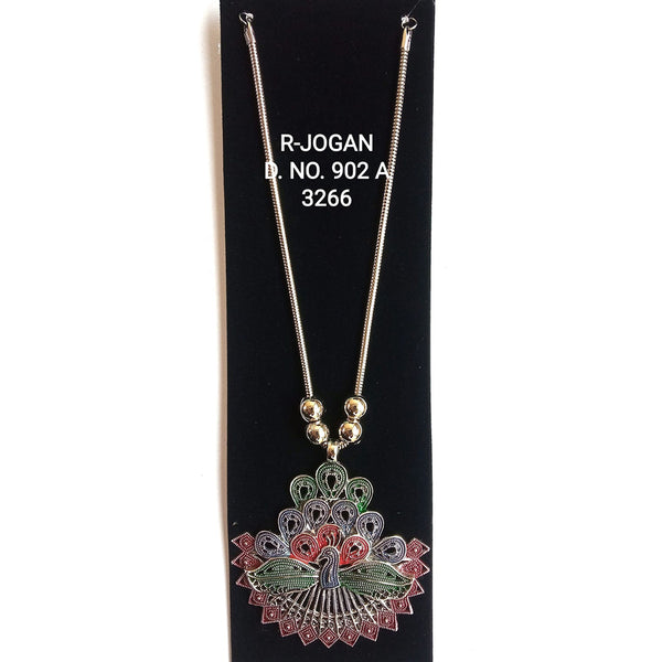 R Jogan Oxidised Plated Assorted Design Long Necklace