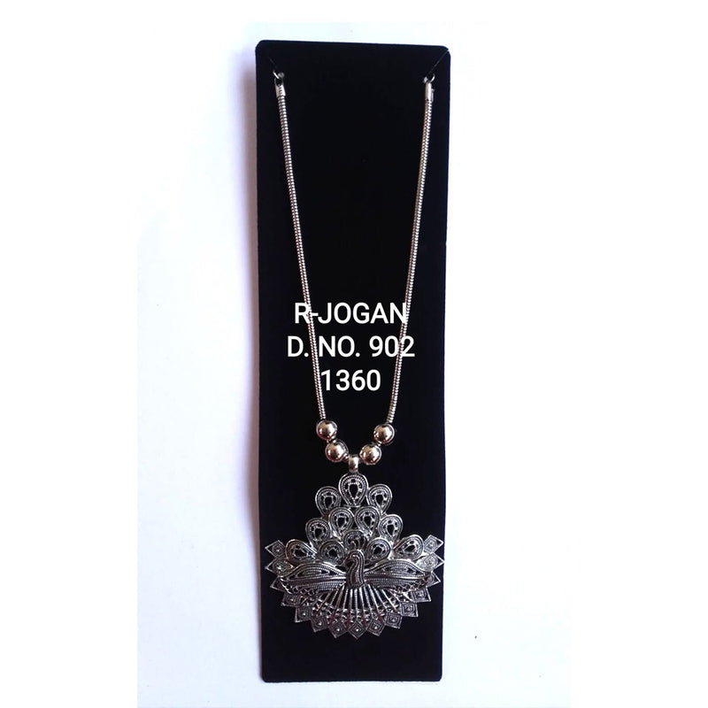 R Jogan Oxidised Plated Assorted Design Long Necklace