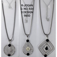 R Jogan Oxidised Plated Assorted Design Long Necklace