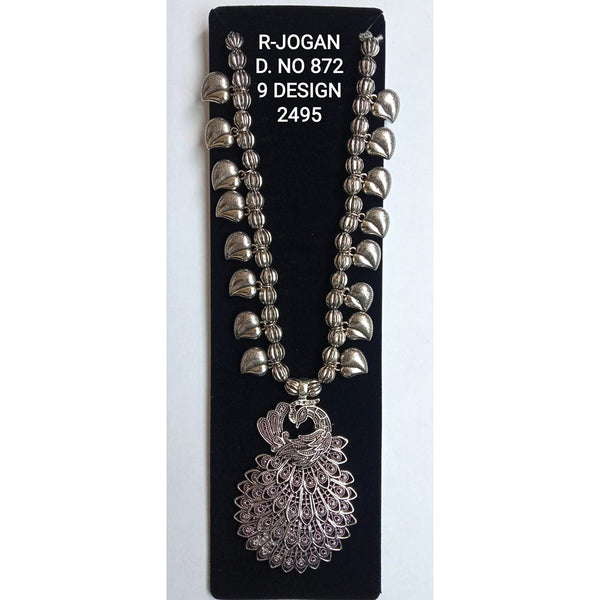 R Jogan Oxidised Plated Assorted Design Long Necklace