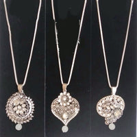 R Jogan Oxidised Plated Chain Pendant (Assorted Design)