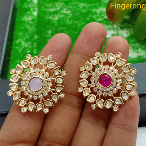 Shubham Creations Gold Plated Kundan Stone Rings