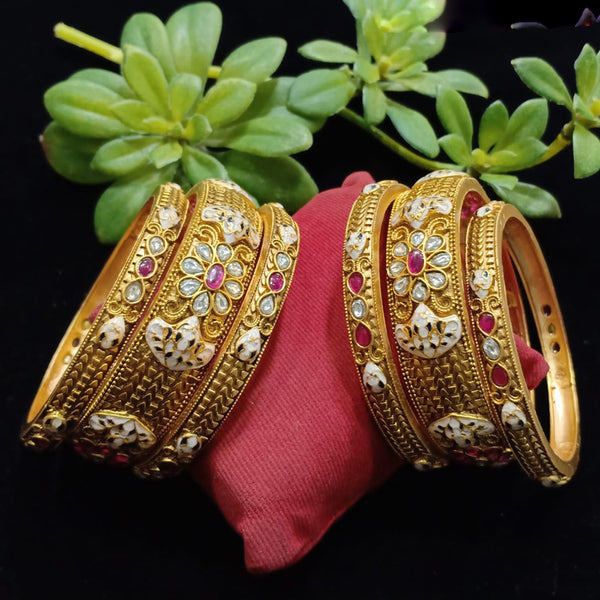 Shubham Creations Gold Plated Bangles Set