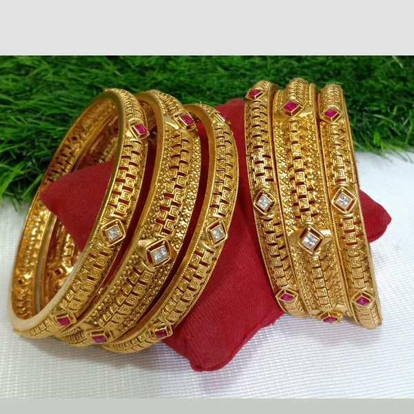 Shubham Creations Gold Plated Bangles Set