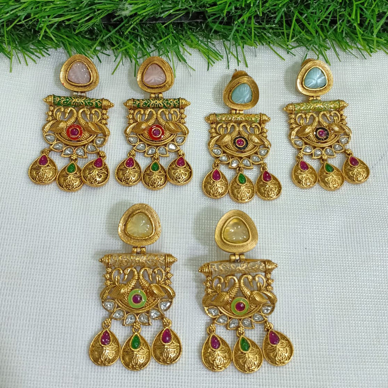 Shubham Creations Gold Plated Dangler Earrings