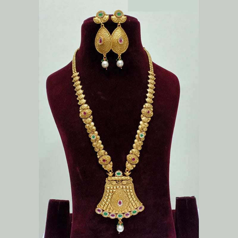 Shubham Creations Gold Plated Long Necklace Set