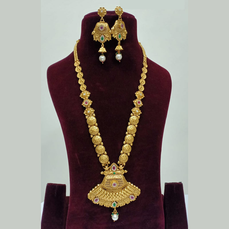 Shubham Creations Gold Plated Long Necklace Set