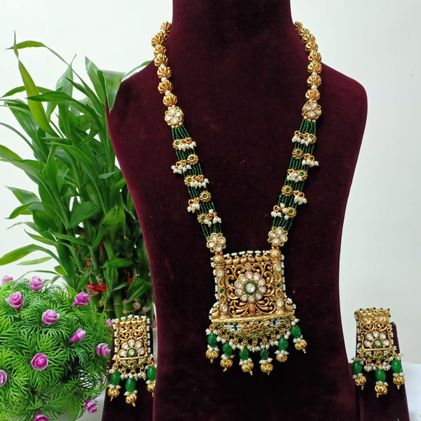 Shubham Creations Gold Plated Long Necklace Set