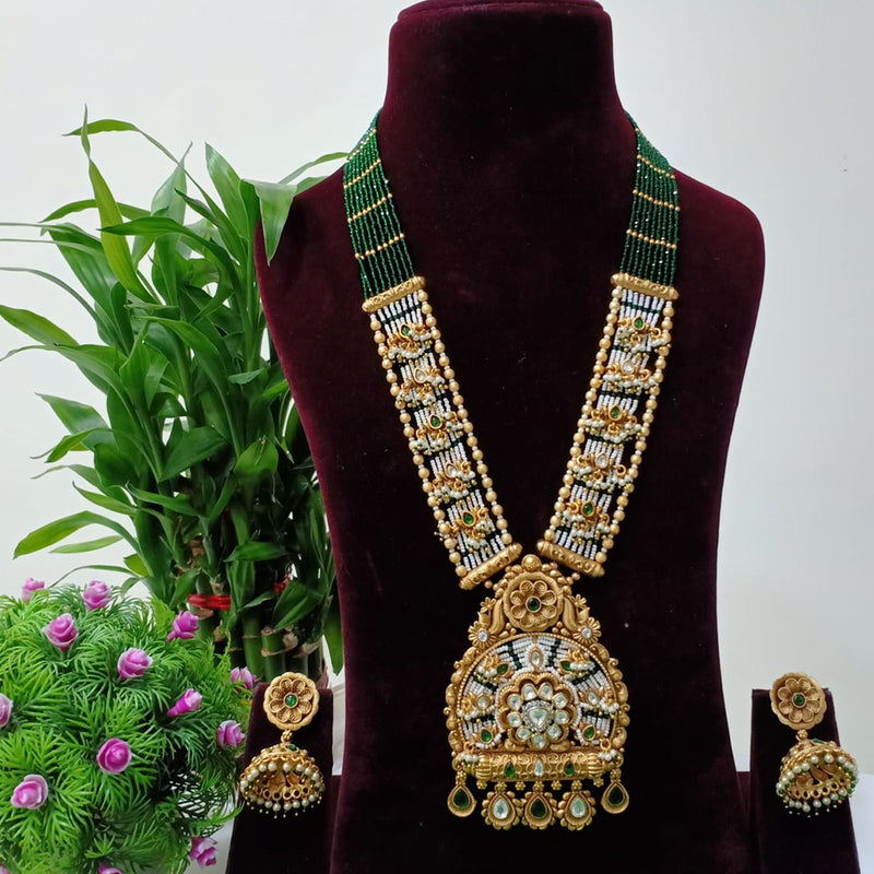 Shubham Creations Gold Plated Long Necklace Set