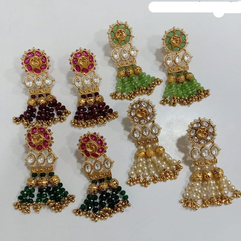 Shubham Creations Copper Gold Plated Dangler Earrings