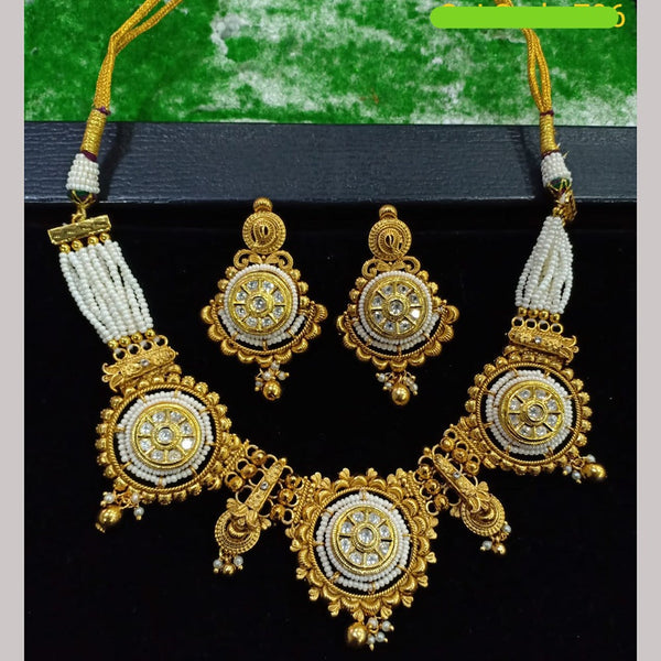 Shubham Creations Copper Gold Nekclace Set