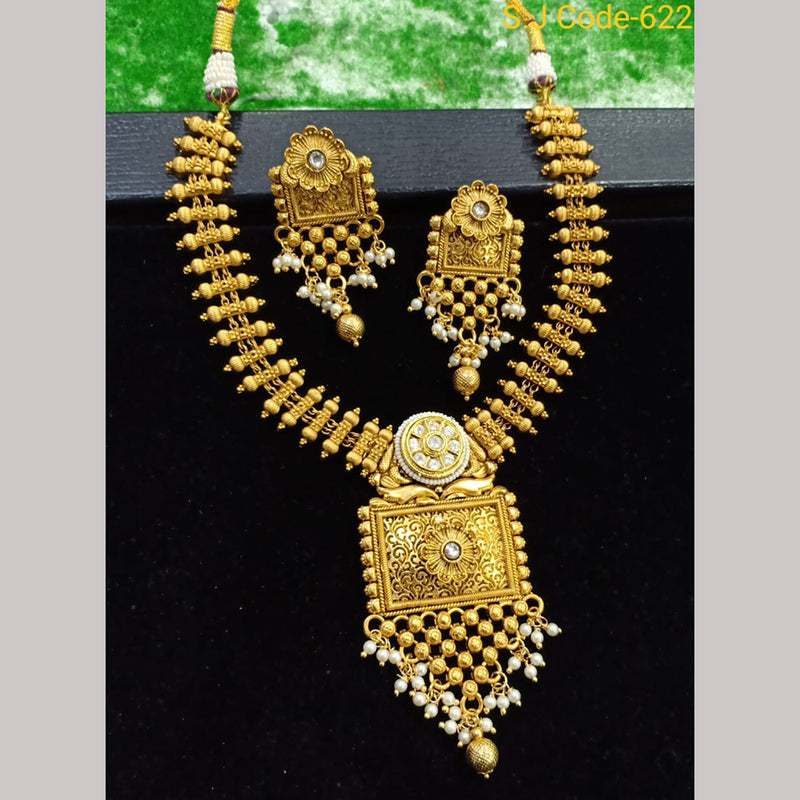 Shubham Creations Copper Gold Nekclace Set