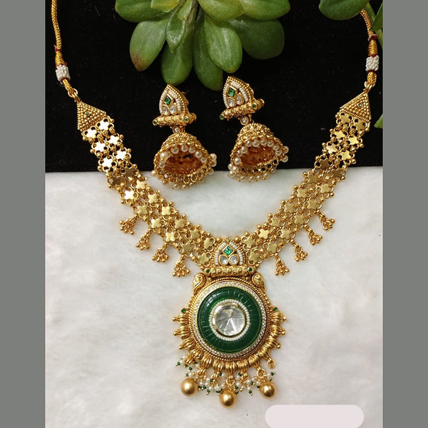 Shubham Creations Copper Gold Nekclace Set