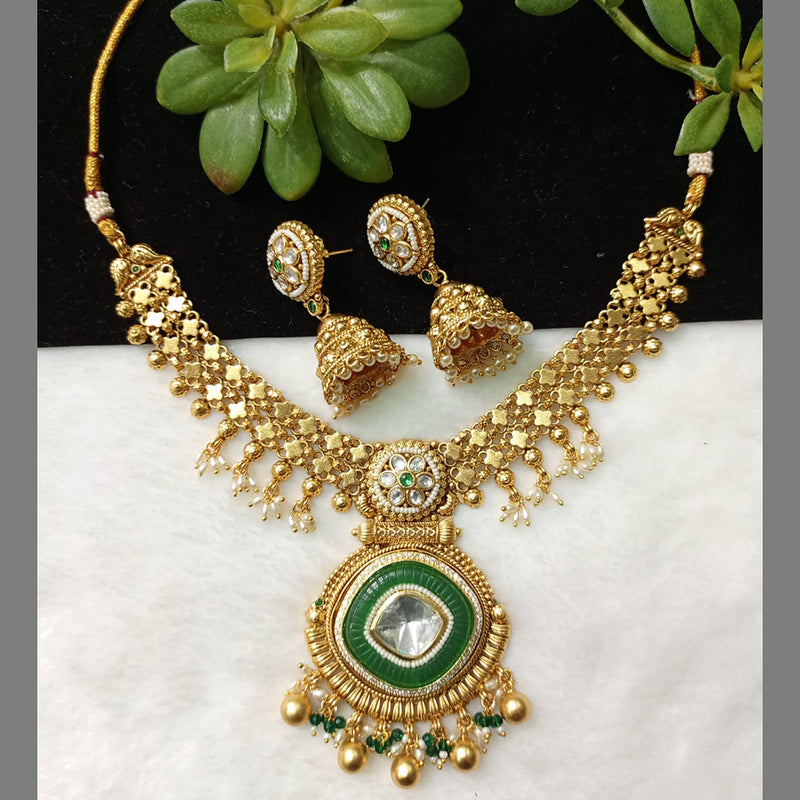 Shubham Creations Copper Gold Nekclace Set