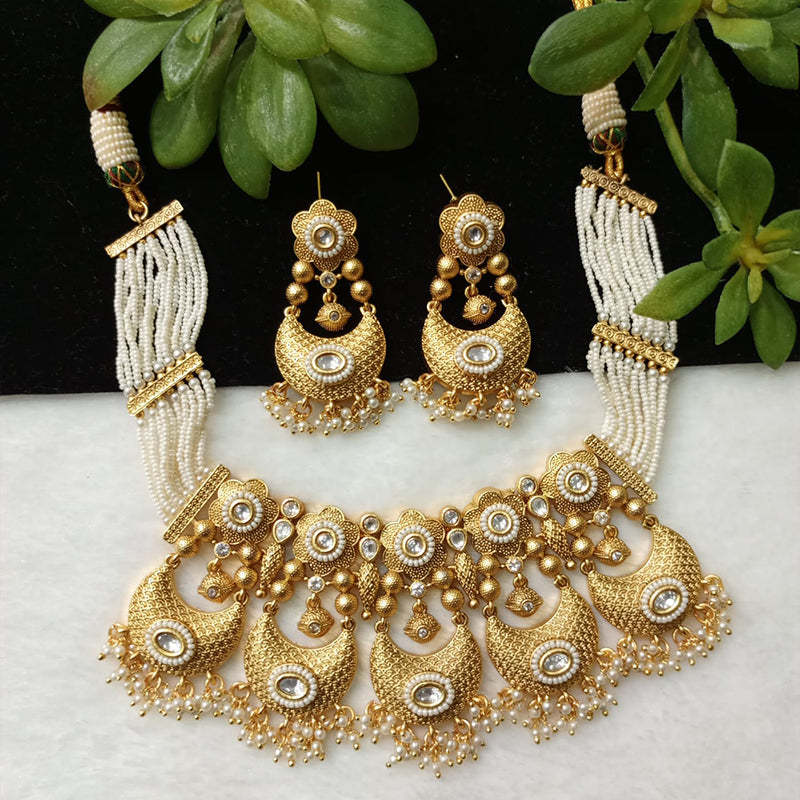 Shubham Creations Copper Gold Nekclace Set