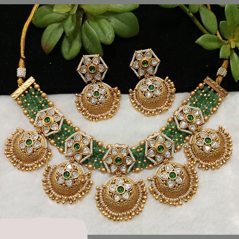 Shubham Creations Copper Gold Nekclace Set