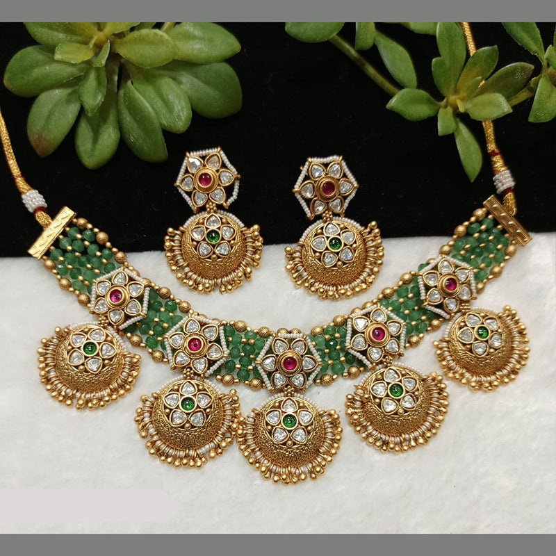 Shubham Creations Copper Gold Nekclace Set