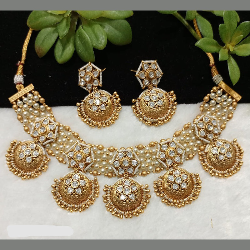 Shubham Creations Copper Gold Nekclace Set