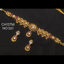 Kala Creation Gold Plated Pota Stone Choker Necklace Set