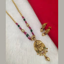 Kala Creation Gold Plated Pota Stone Temple Necklace Set