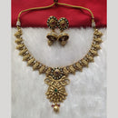 Kala Creation Gold Plated Pota Stone Necklace Set