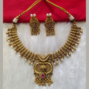 Kala Creation Gold Plated Pota Stone Necklace Set
