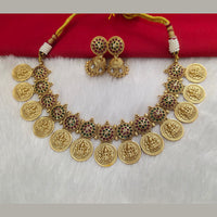 Kala Creation Gold Plated Pota Stone Necklace Set