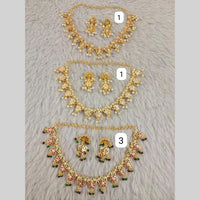 Star India Gold Plated Pearl Necklace Set