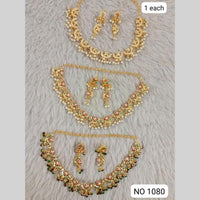 Star India Gold Plated Pearl Necklace Set