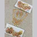 Star India Gold Plated Pota Stone And Pearl Necklace Set