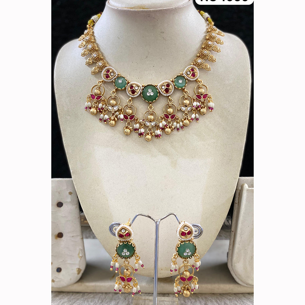 Star India Royal Shine Pota Kundan And Pearl Necklace Set