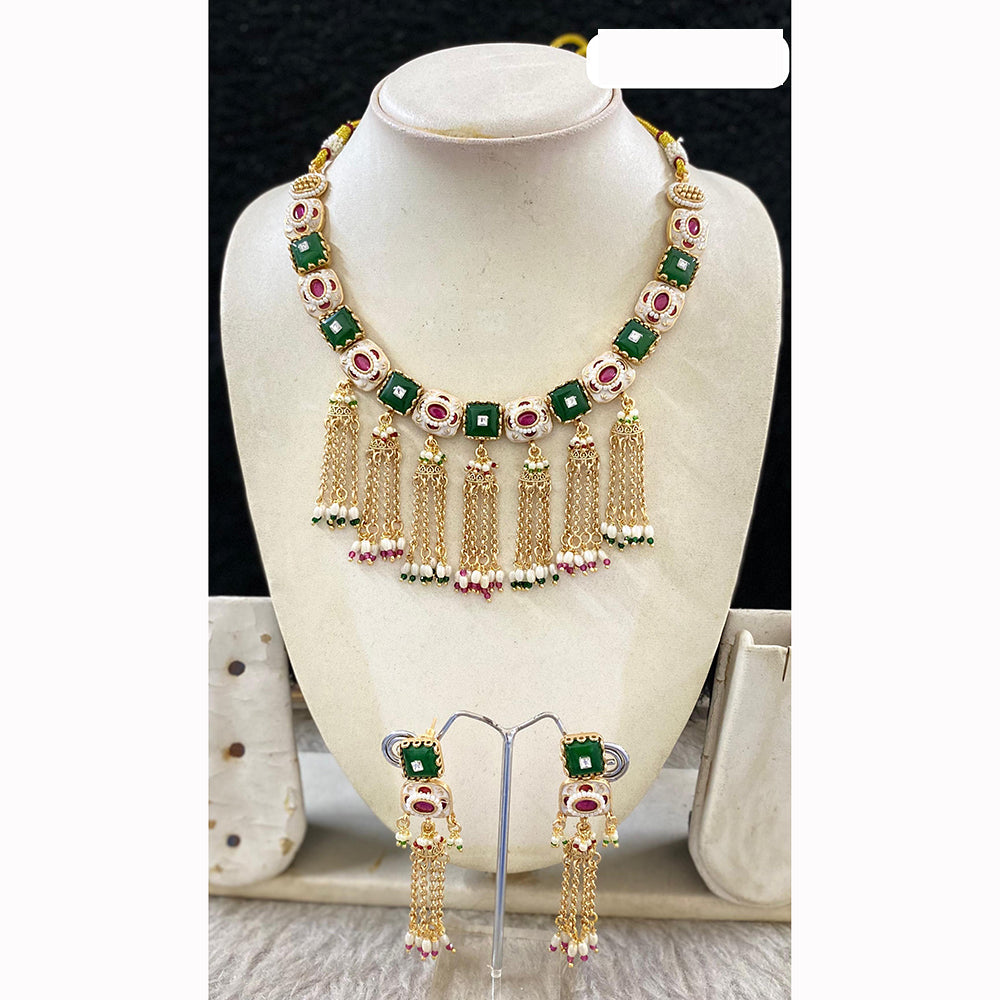 Star India Royal Shine Pota Kundan And Pearl Necklace Set