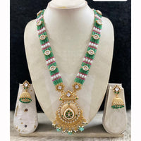 Star India Designer Pota Stone Beads And Pearl Meenakari Long Necklace Set