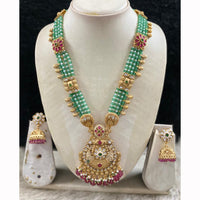 Star India Designer Pota Stone Beads And Pearl Meenakari Long Necklace Set