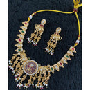 Star India Pota Stone Pearl And Beaded Meenakari Necklace Set