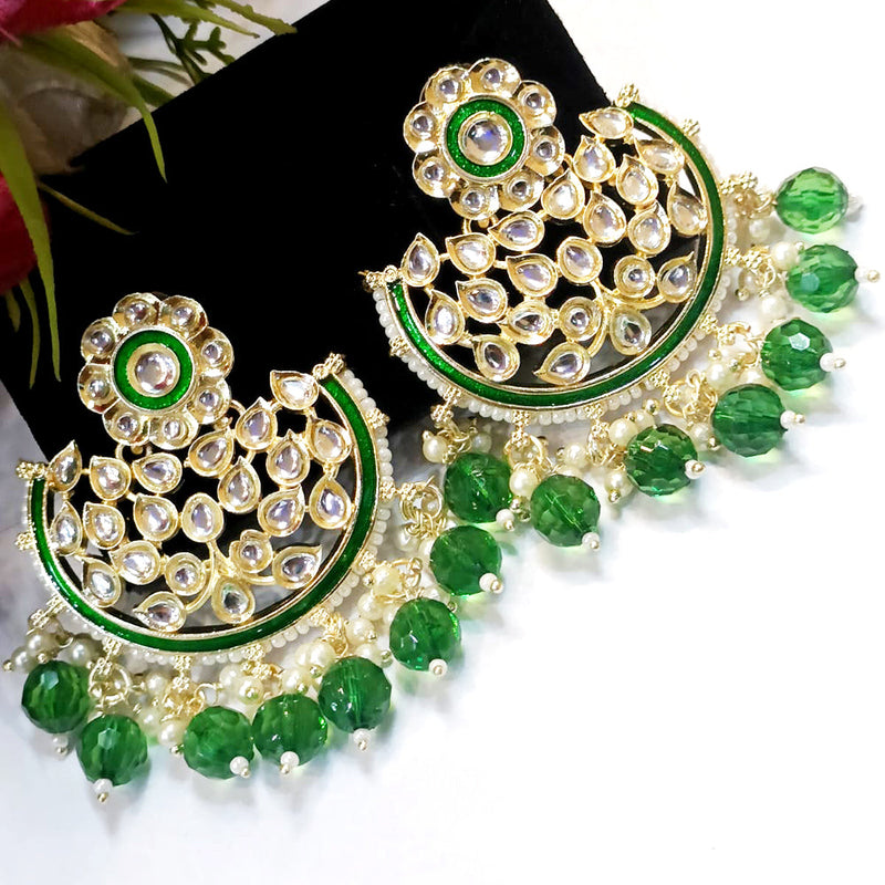 Exotica Collection Gold Plated Kundan Dangler Earrings