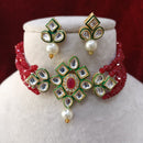 Exotica Collection Royal Kundan Stone And Pearl Choker Necklace Set