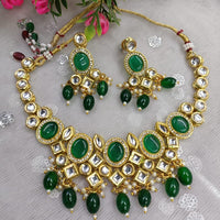 Exotica Collection Fancy Kundn Stone And Pearl Beads Necklace Set